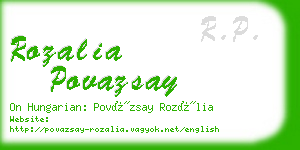 rozalia povazsay business card